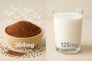 Milk Calcium Content vs Ragi Calcium Content